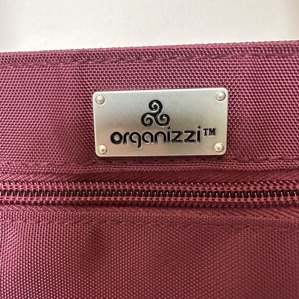 ORGANIZZI Crossbody Purse RFID Block Shoulder Bag Cell Phone Pockets Burgundy - Picture 2 of 7